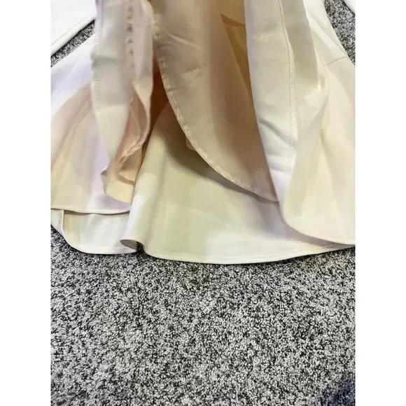 Gal Meets Glam Celeste Fit to Flare Pleated Dress, Sz 6 Cream Old Money Classic - Picture 13 of 15